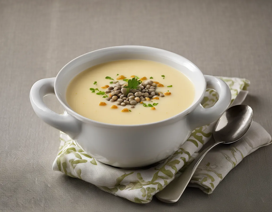 Sopa cremosa de coliflor y lentejas estilo canadiense Adaptado para Constipación Crónica