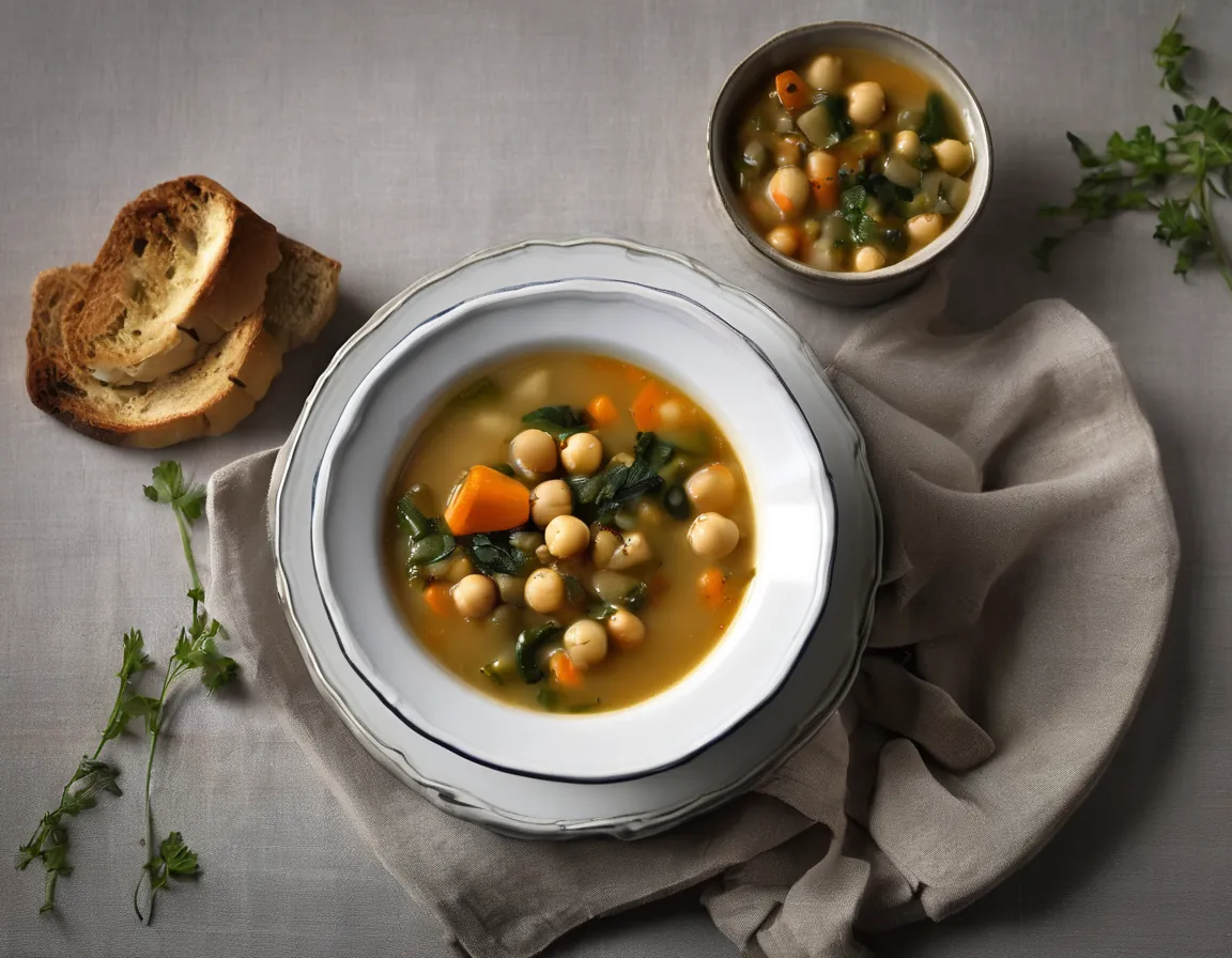 Sopa de Garbanzos y Verduras a la Toscana