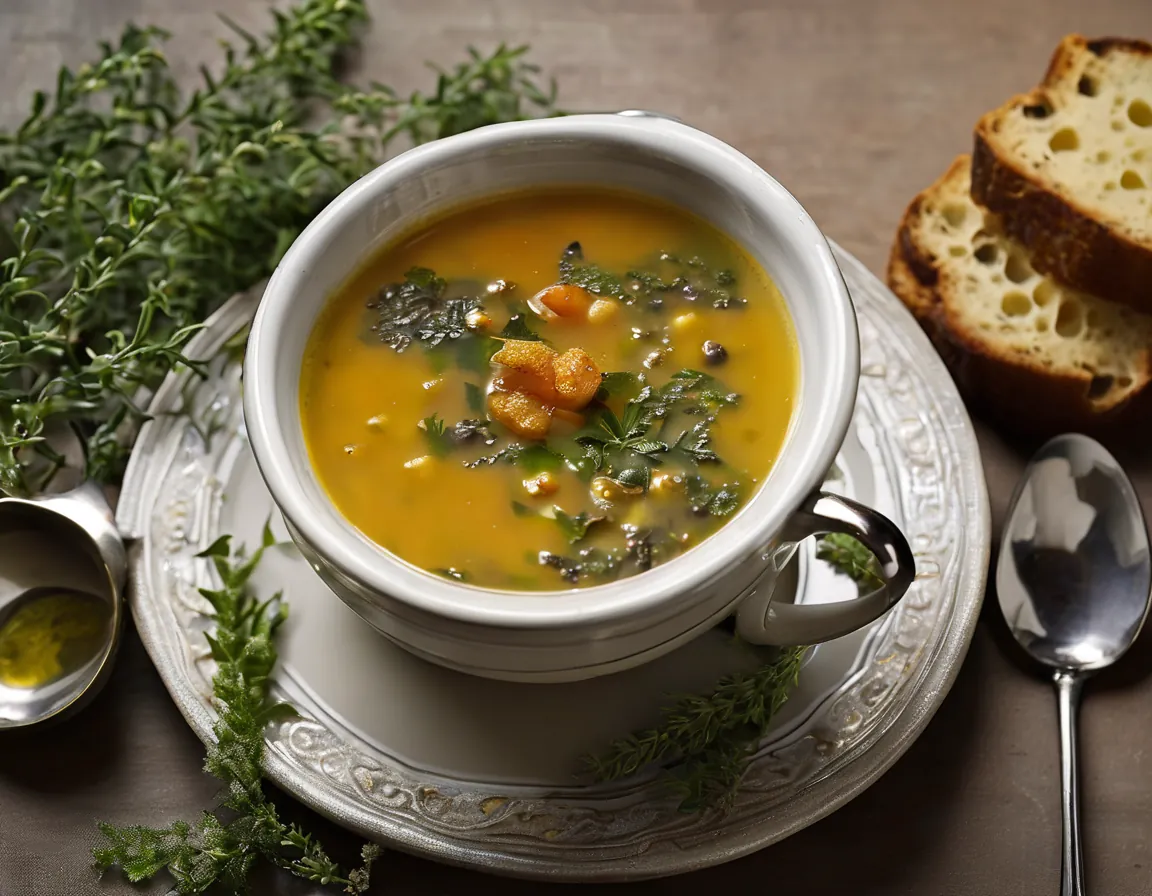 Sopa de Lentejas a la Toscana con Verduras y Salvia Adaptado para Resistencia a la Insulina