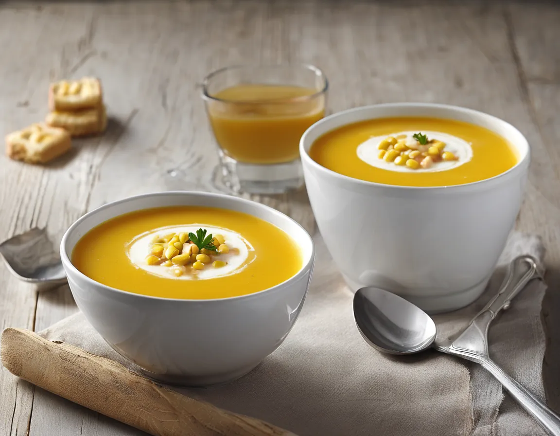 Sopa de maíz dulce canadiense adaptada para EII Adaptado para EII Crohn / Colitis Ulcerosa