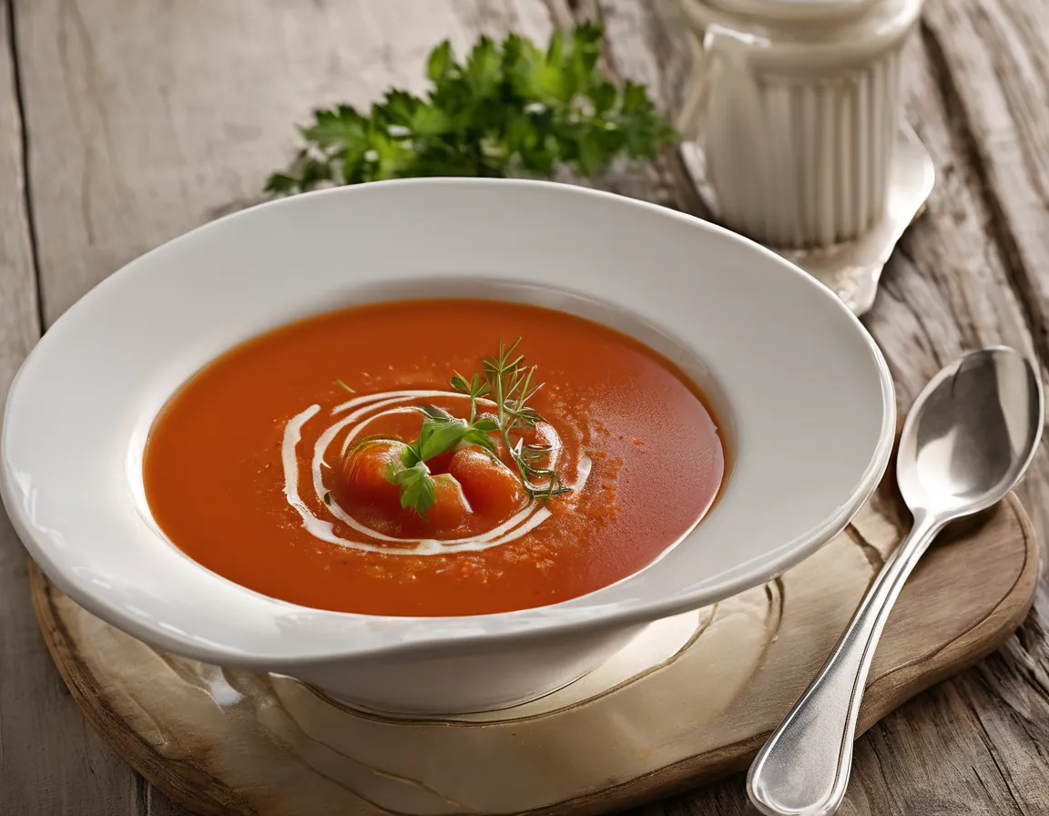 Sopa de tomate canadiense rica en fibra