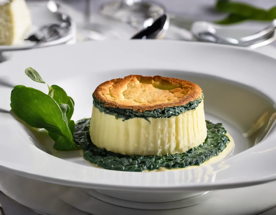 Soufflé de Espinacas Ligero a la Francesa Adaptado para ERGE Reflujo Gastroesofágico