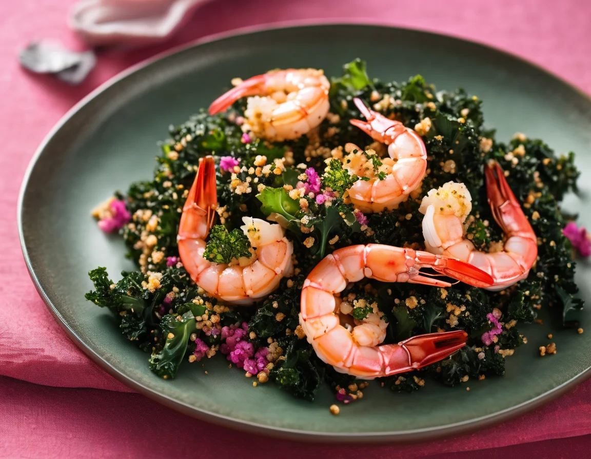 Gambas al Ajillo con Kale Salteado a la Española