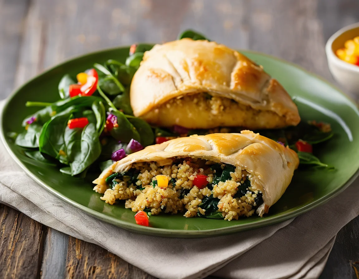 Ensalada Mediterránea de Pollo y Espinaca con Quinoa