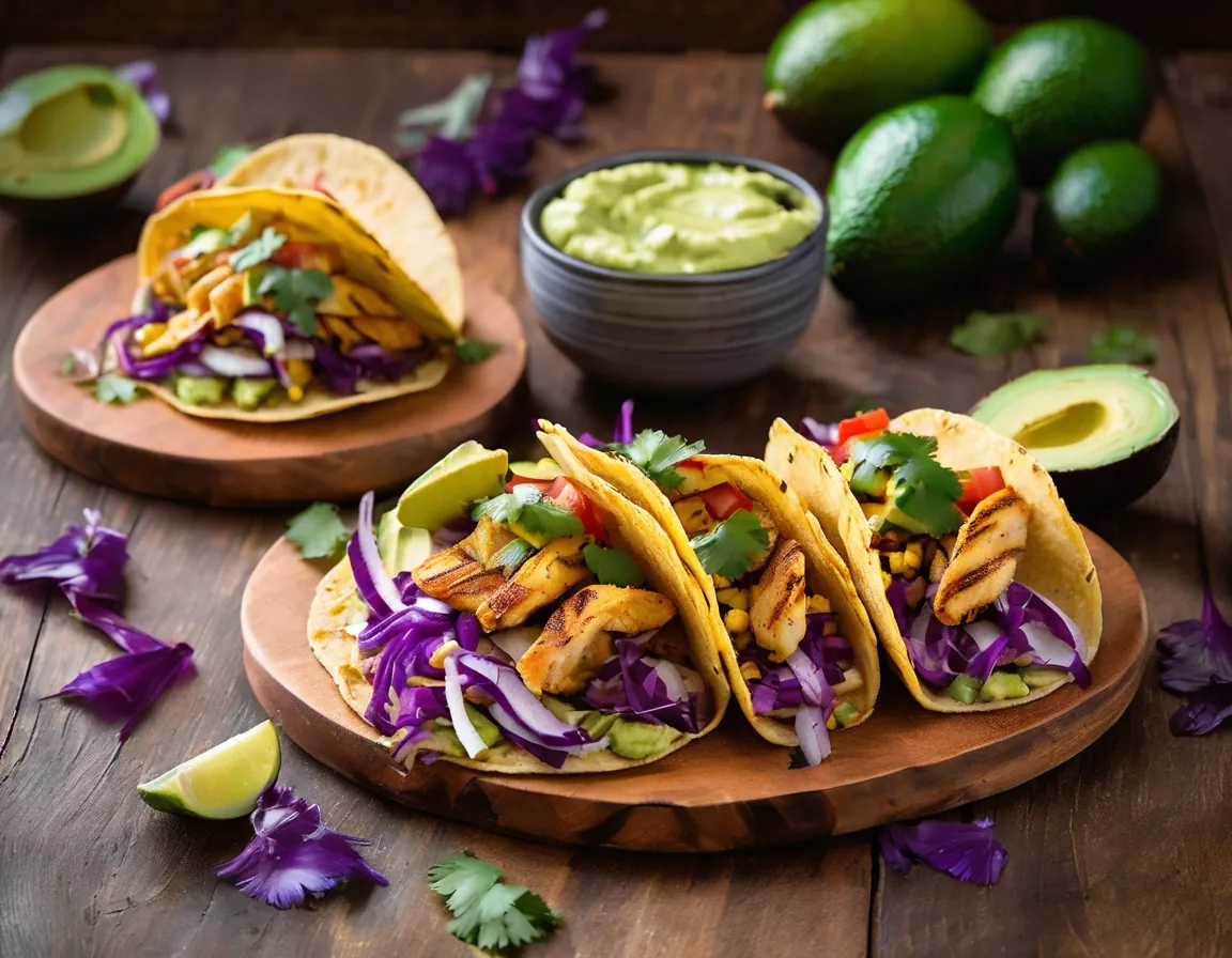 Tacos de Maíz con Pollo y Aguacate
