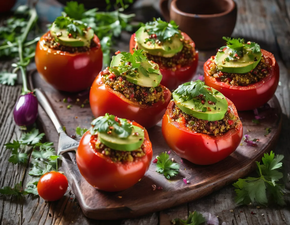 Tomates Rellenos con Quinoa y Aguacate lblAdaptedFor Diabetes t1