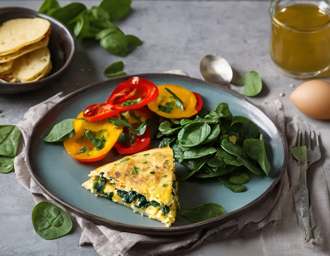 Tortilla de Huevos con Espinacas y Patatas (Baja en FODMAP)