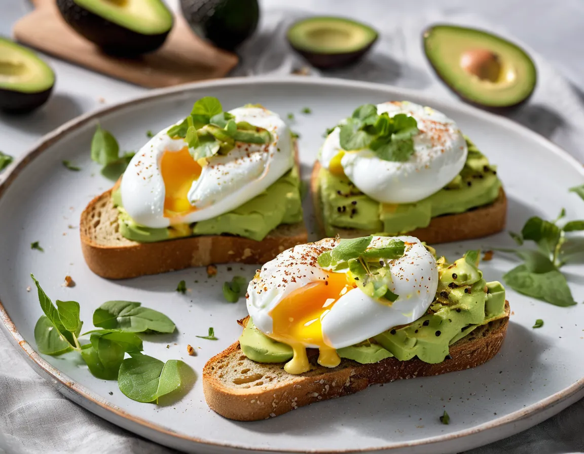 Tostada de Aguacate Suave con Huevos Escalfados Adaptado para ERGE Reflujo Gastroesofágico
