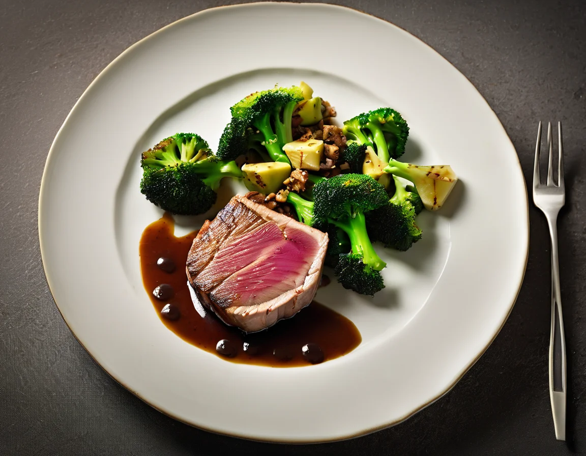 Atún a la Plancha con Brócoli al Ajillo Mediterráneo