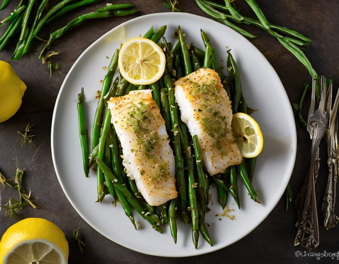Bacalao a la Plancha con Judías Verdes Salteadas al Estilo Mediterráneo