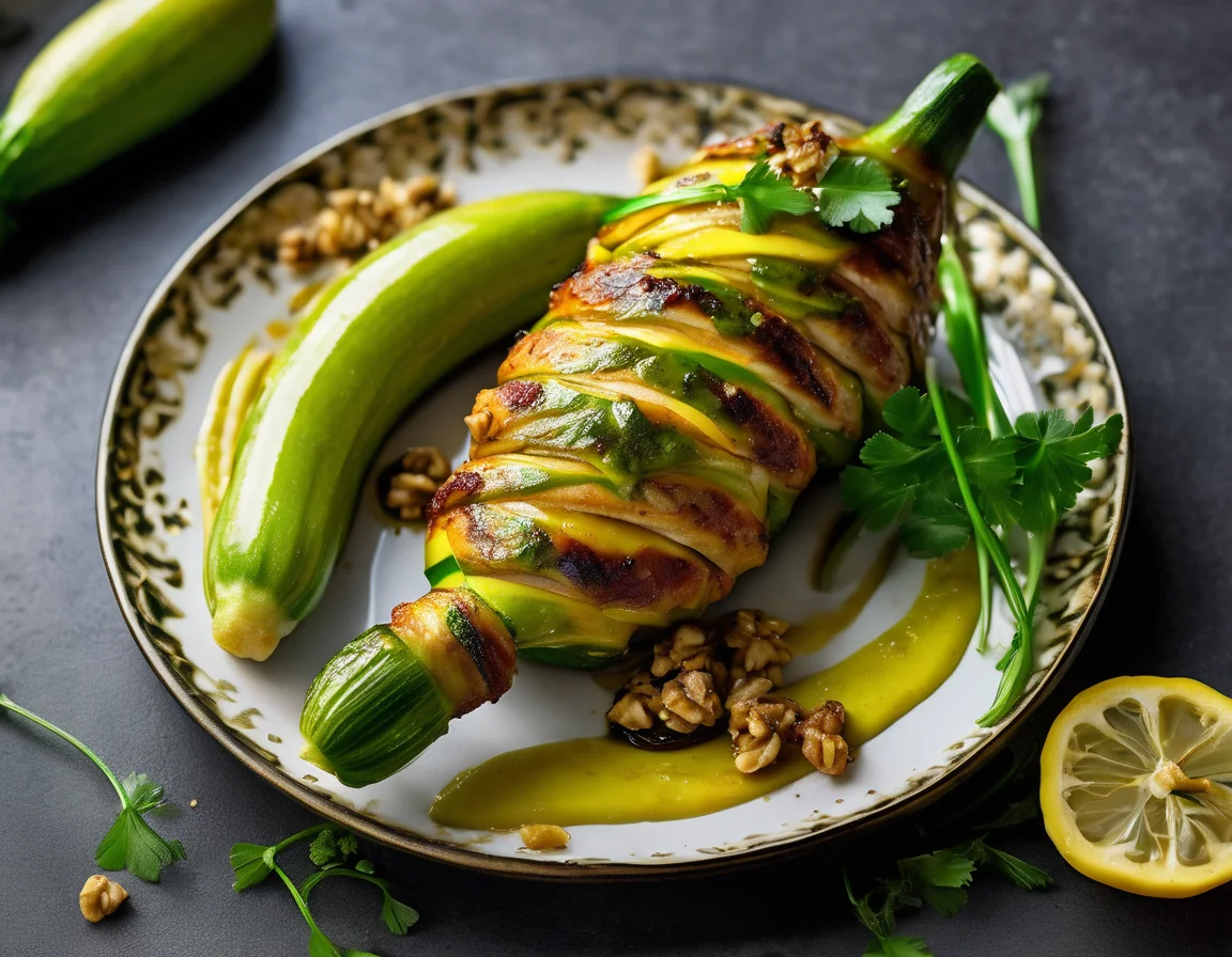 Pollo al Horno con Calabacín y Salsa de Aguacate